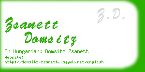 zsanett domsitz business card
